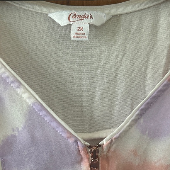 3/$20 bundle deal!!!!!! Candie's Pink and Purple Tie-Dye Tank Top - Picture 2 of 4